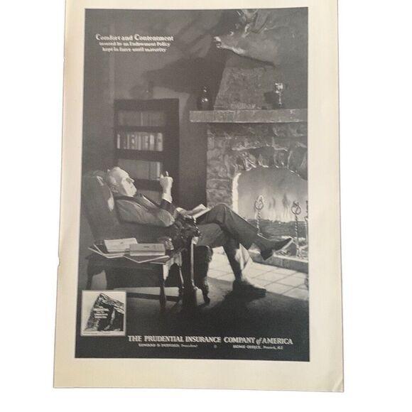Vintage 1930 Prudential Insurance Comfort Ad Advertisement - Picture 4 of 4